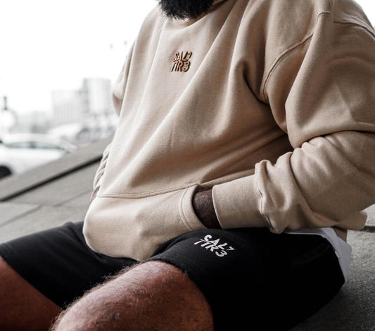 Black Cotton Fleece Shorts