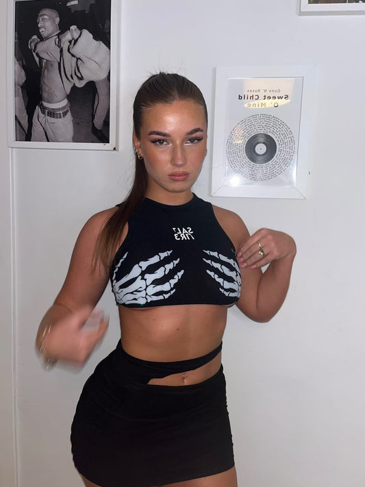 Skull Hands Crop Top