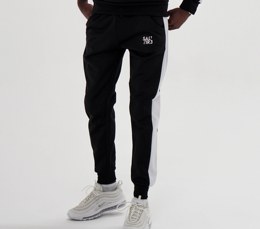 Black White Tape Tracksuit Joggers